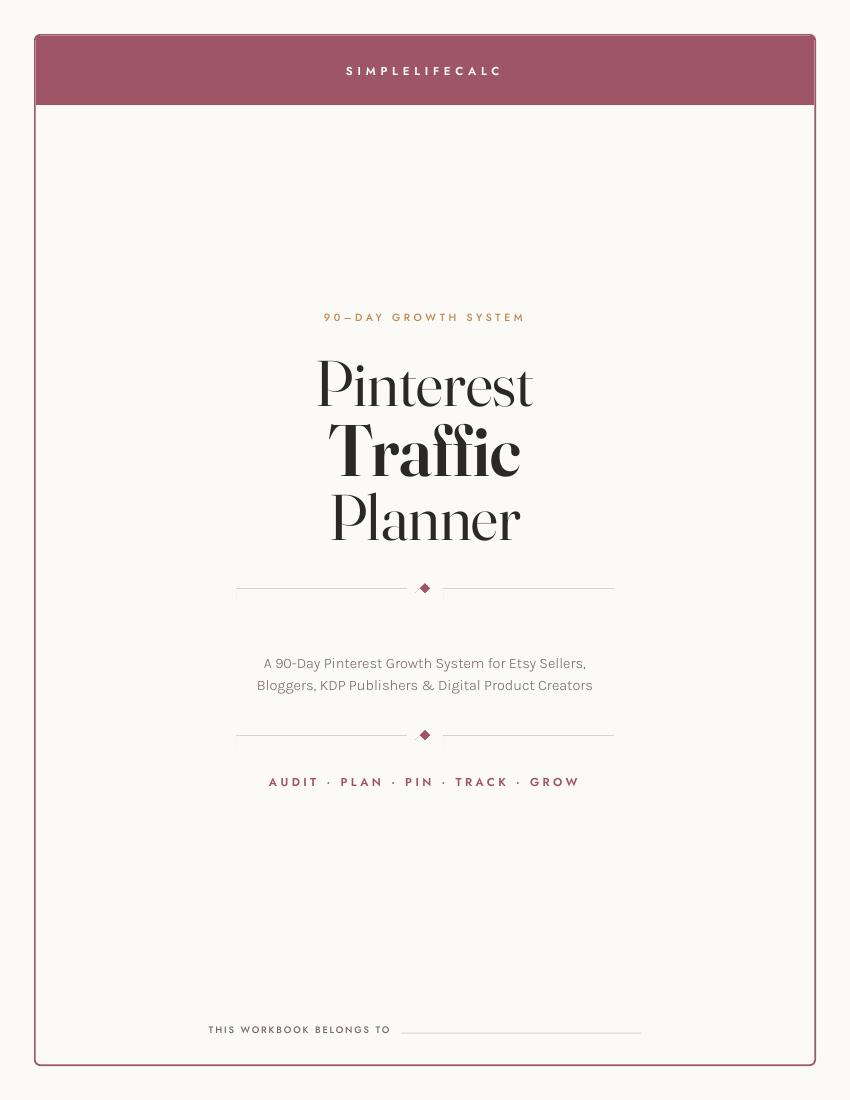 Pinterest Traffic Planner cover